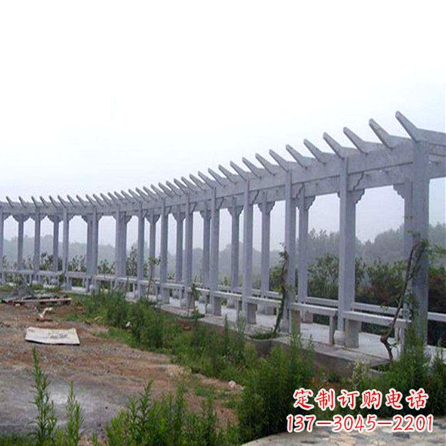 成都中式花架石雕长廊