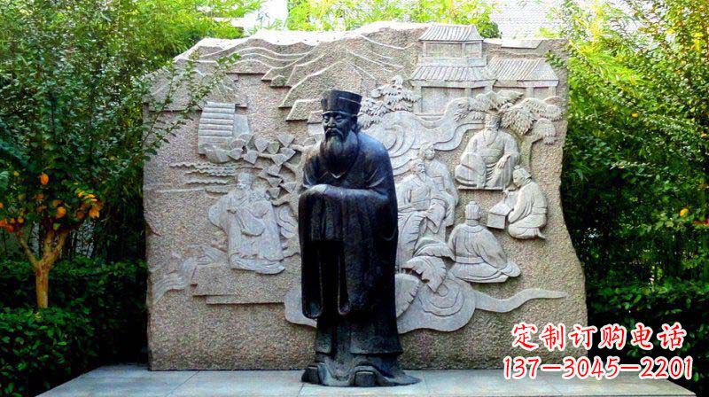 成都朱熹古代名人铜雕_2
