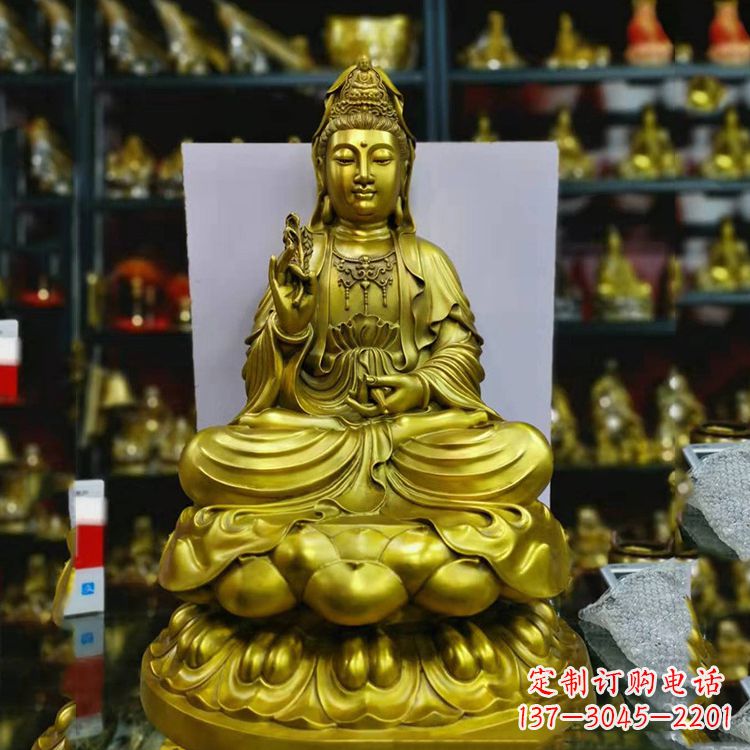成都铸铜观音菩萨佛像雕塑