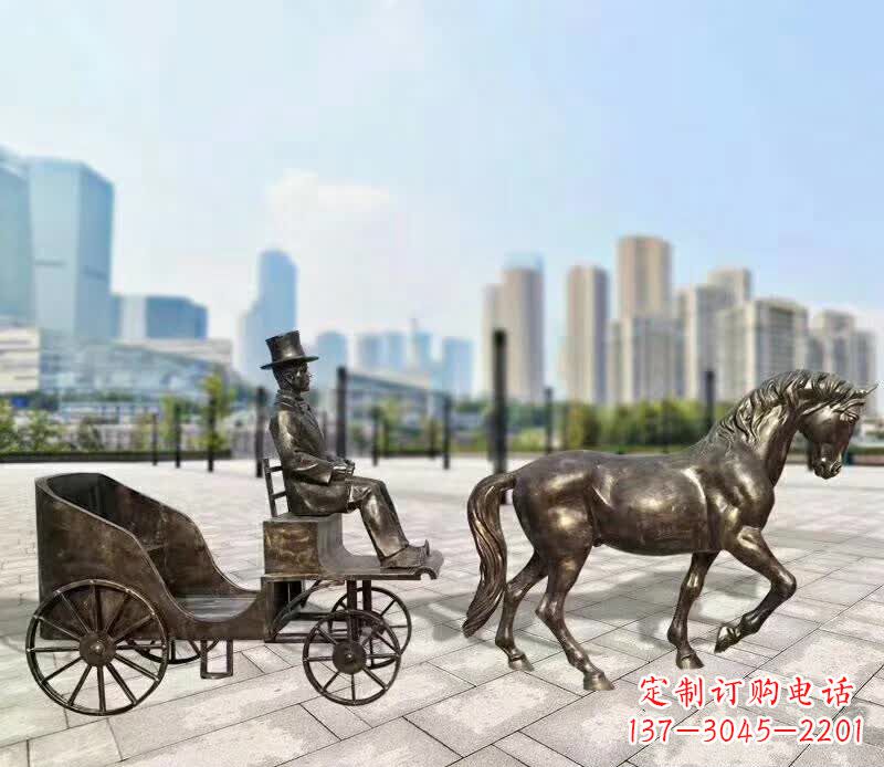 成都铸铜广场马车雕塑