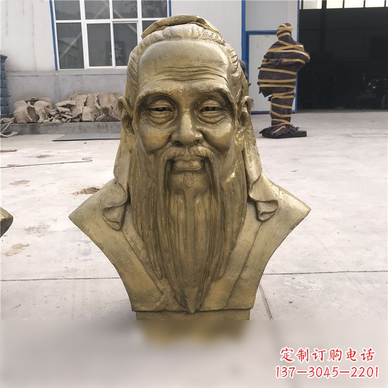 成都铸铜孔子胸像雕塑