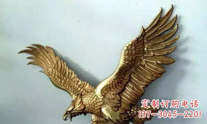 成都铸铜老鹰企业动物铜雕 (2)