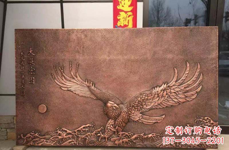 成都铸铜老鹰浮雕