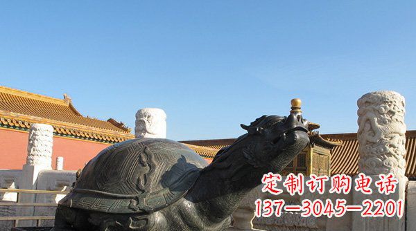 成都铸铜龙龟寺庙神兽铜雕