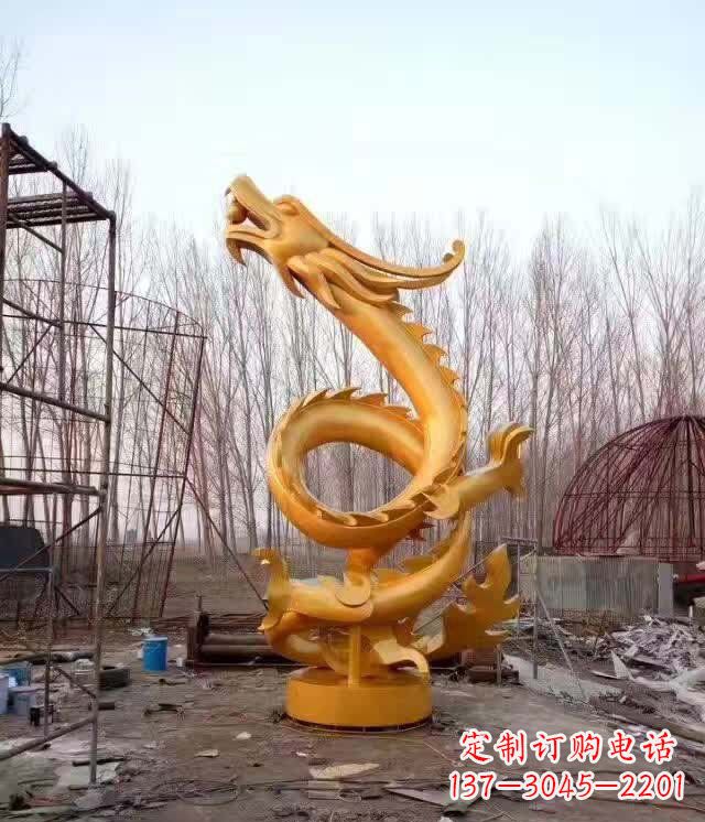 成都铸铜盘龙云腾铜雕