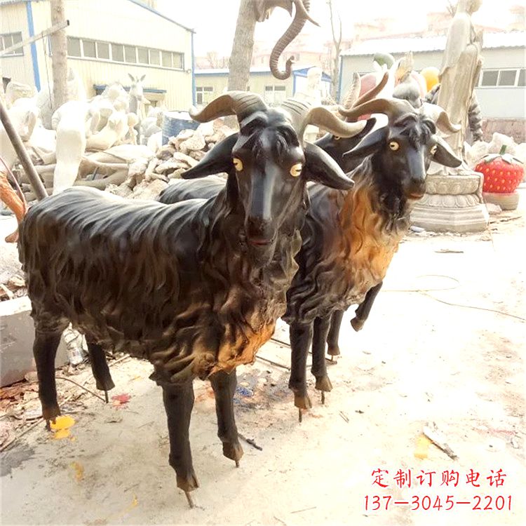 成都铸铜山羊雕塑