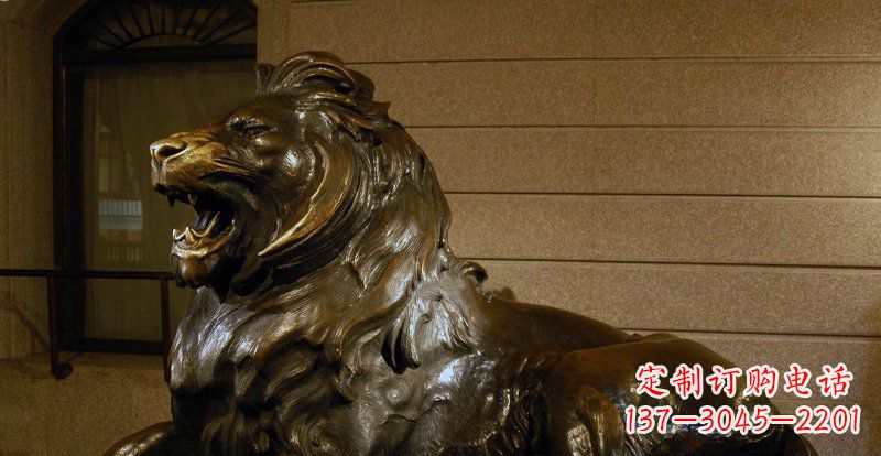 成都铸铜狮子铜雕 (2)