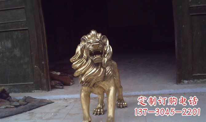 成都铸铜狮子西洋狮子铜雕
