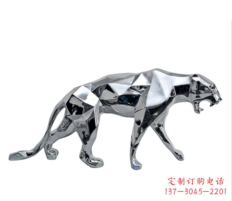 成都豹子雕塑不锈钢
