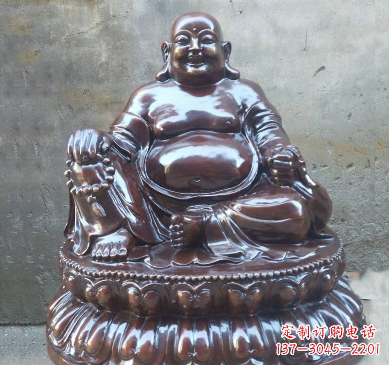 成都宗教庙宇弥勒佛铜雕