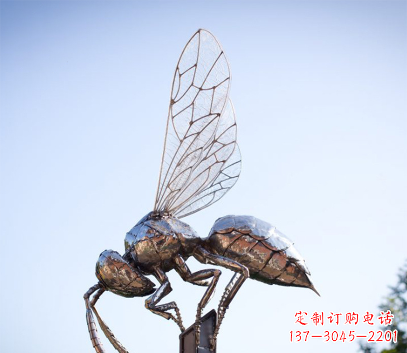 成都蜜蜂雕塑不锈钢