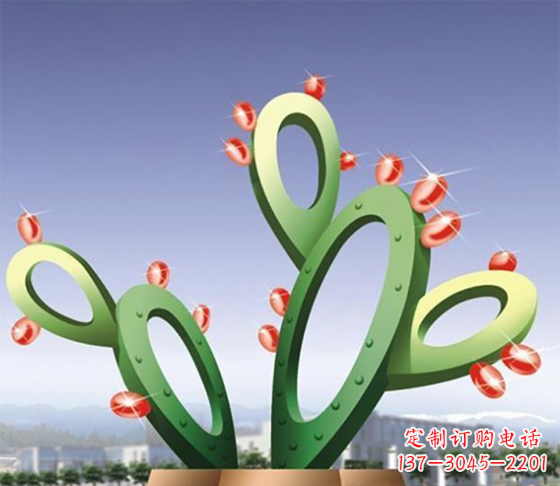 成都仙人掌不锈钢雕塑